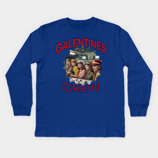 Galentines crew cool girls Kids Long Sleeve T-Shirt